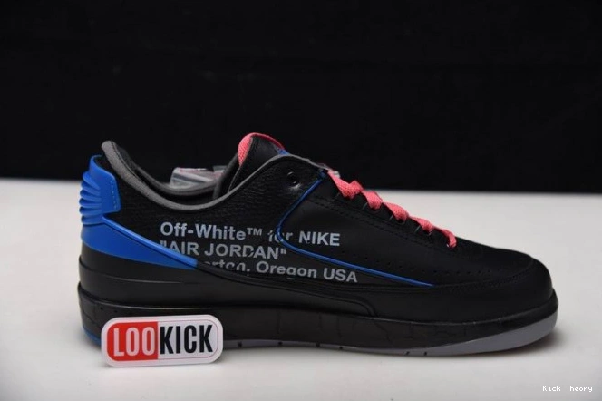 Kick Theory DJ4375-004 SP Jordan 2 Black Low Retro Blue Off-White 0807